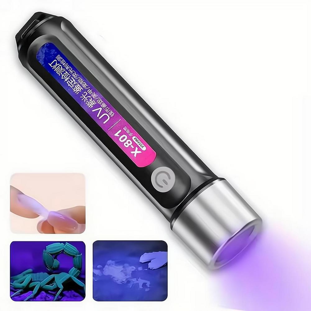 Uv Led Lamp Nail - Mini UV LED Blacklight Flashlight Rechargeable
