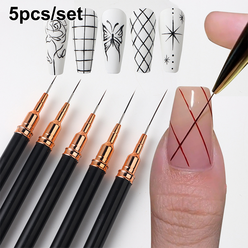 Nail Art Brush Set - Z. 5Pcs/Set Professional Nail Art Liner