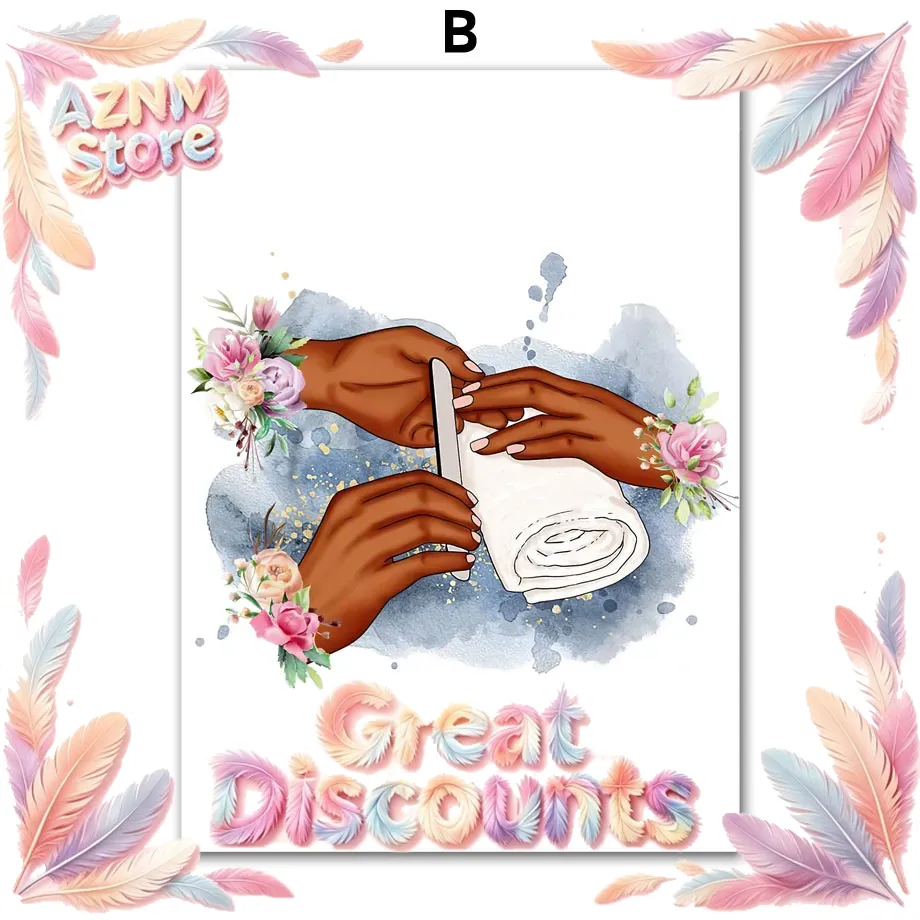Nail Art Flower - Wall Art Canvas Painting Flower Fashion
