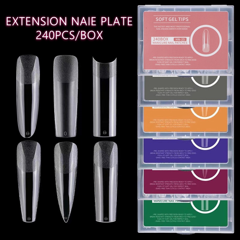 Nail Art Xxl - 240pcs XXL Long Square Full &