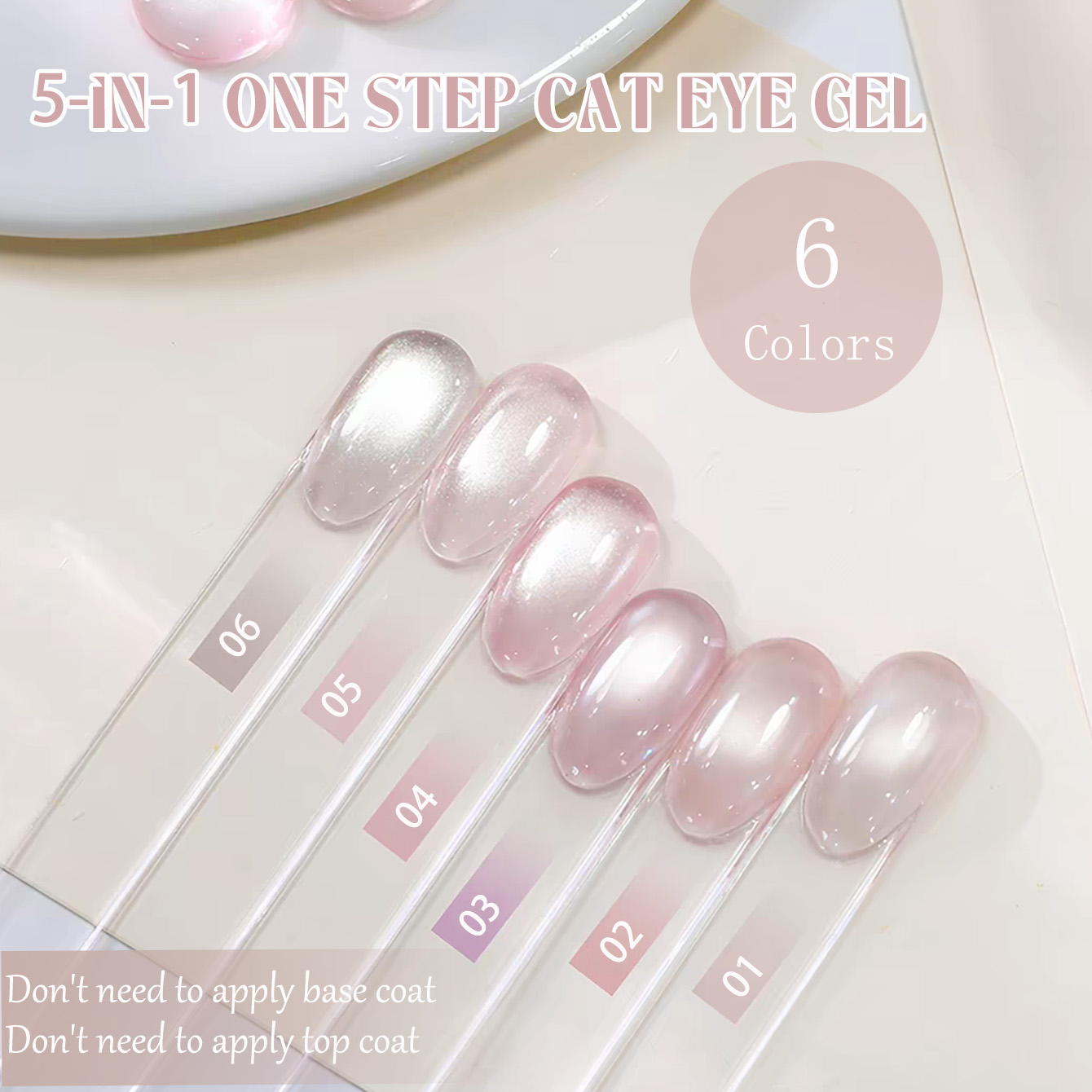 SHAKA 1-6pcs Ice Transparent 5 - đánh giá và giá Nail Art One Stroke