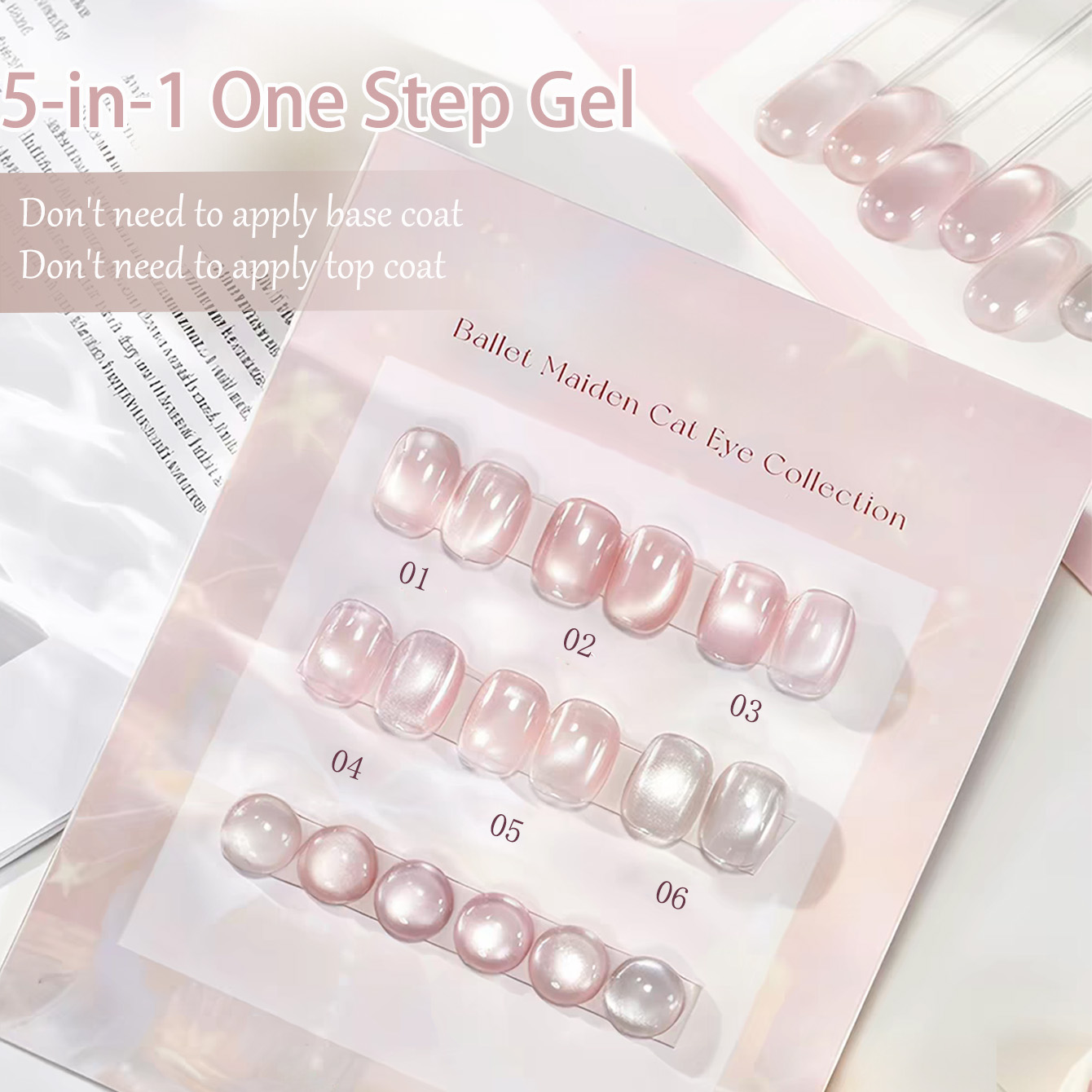 SHAKA 1-6pcs Ice Transparent 5 - đánh giá và giá Nail Art One Stroke