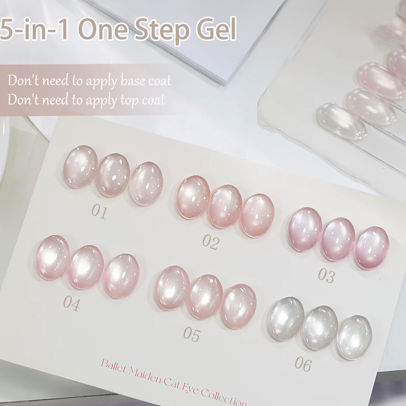 SHAKA 1-6pcs Ice Transparent 5 - đánh giá và giá Nail Art One Stroke