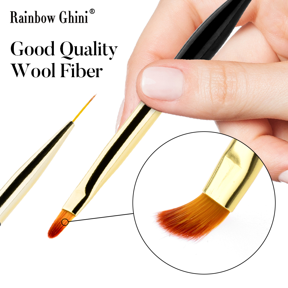 Rainbow Ghini 3Pcs/Set Dual He - đánh giá và giá Nail Art Brush Set