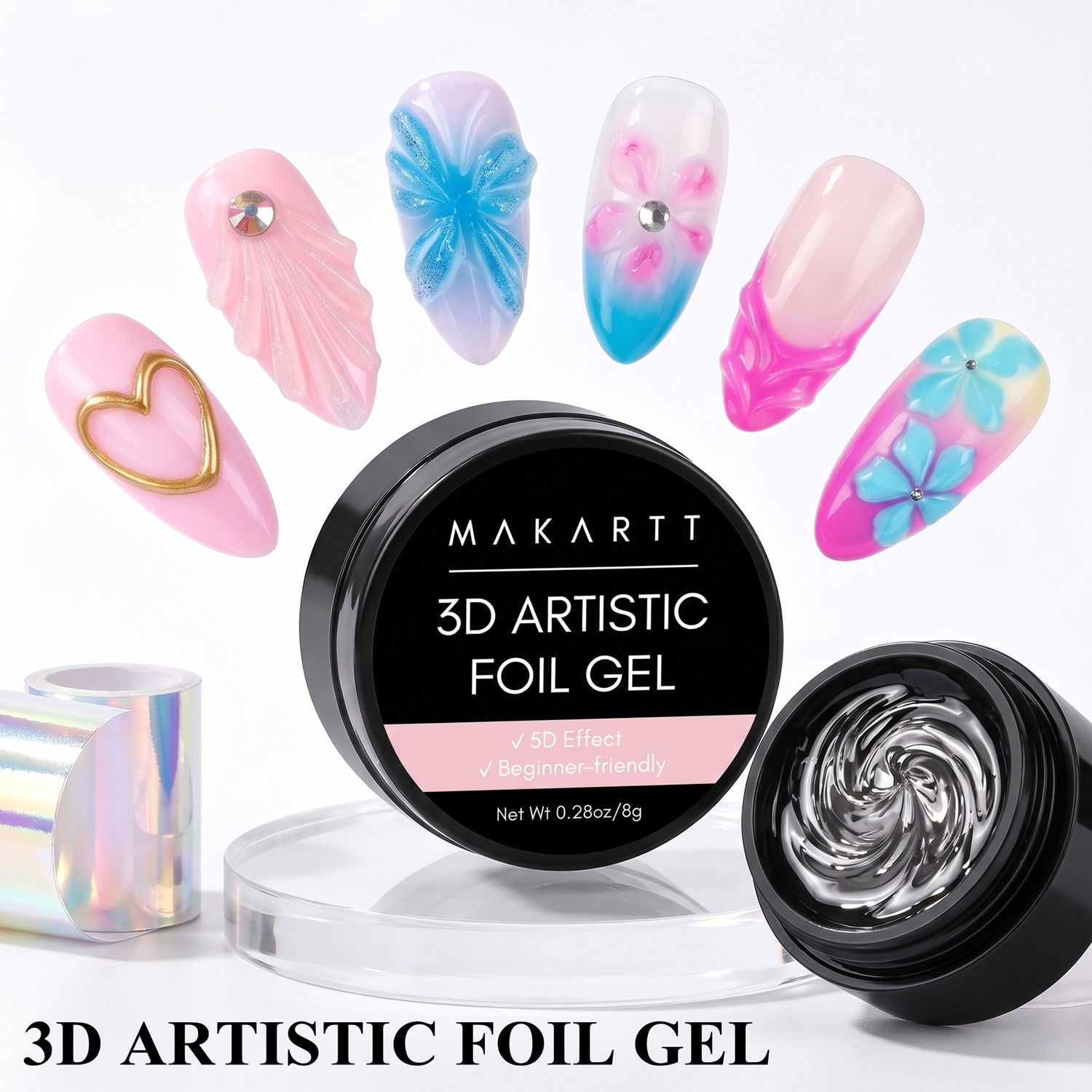 Makartt 3D Nail Gel 8ml Nail F - đánh giá và giá Uv Led Lamp Nail
