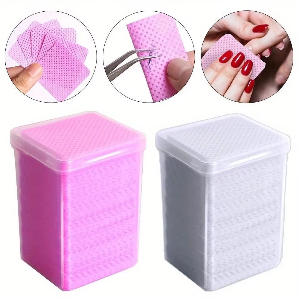 200Pcs Pink Lint-Free Nail Pol - đánh giá và giá Nail Art Ideas