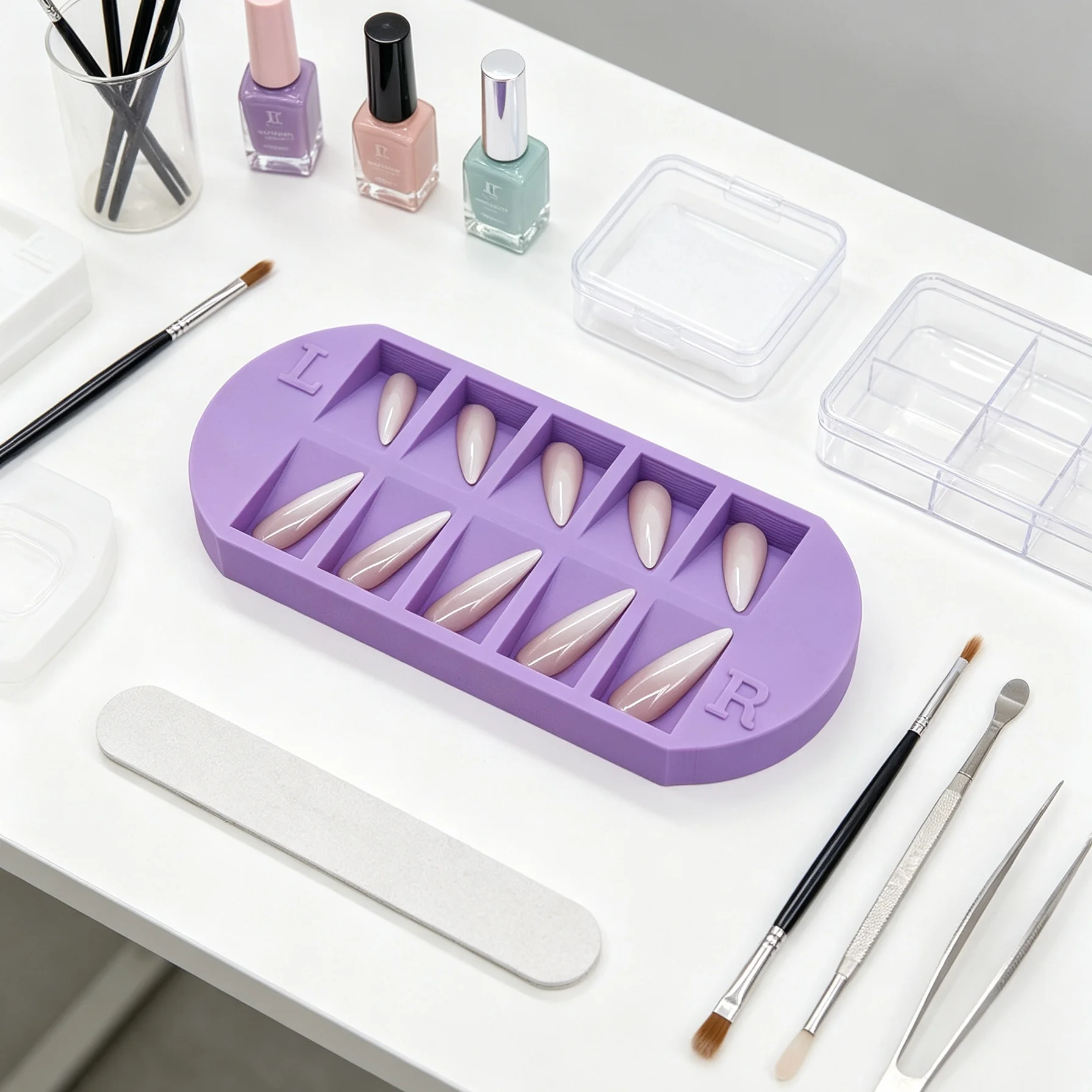 8-Grids Nail Tip Storage Tray  - đánh giá và giá Nail Art Quotes