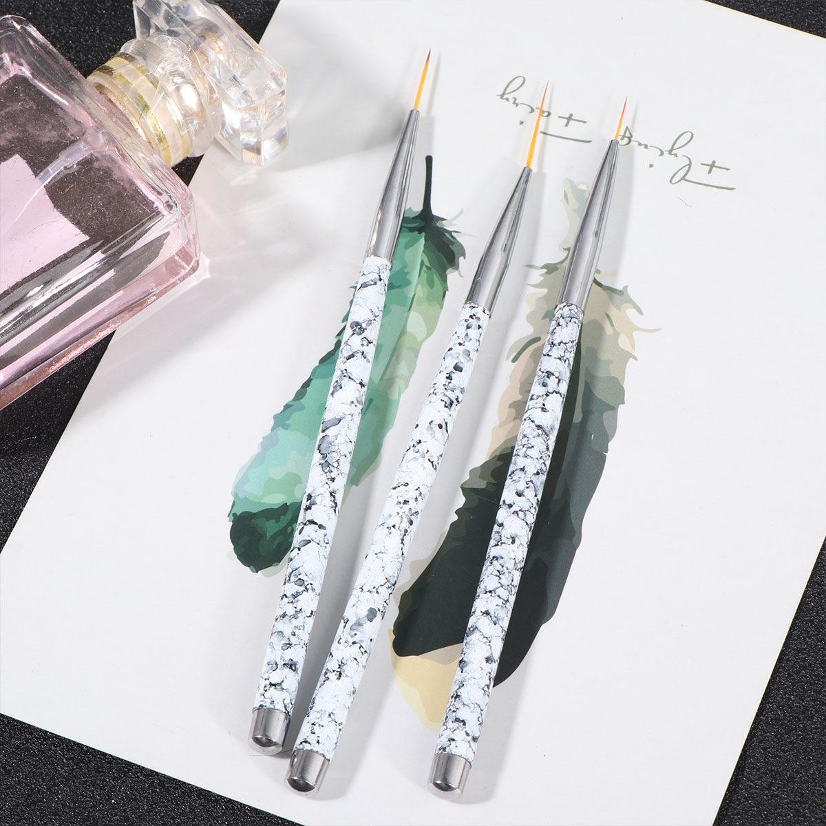 3Pcs Nail Art Brush Set Fine L - đánh giá và giá Nail Art Brush Set