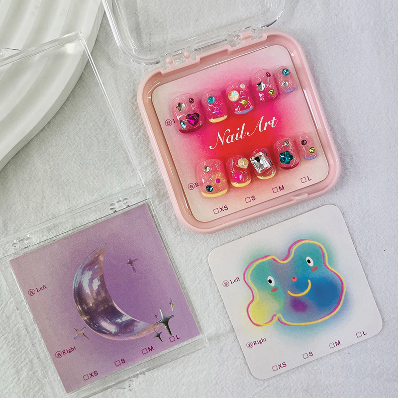 50Pcs 6.5x6.5cm 8x8cm Press On - đánh giá và giá Nail Art Quotes
