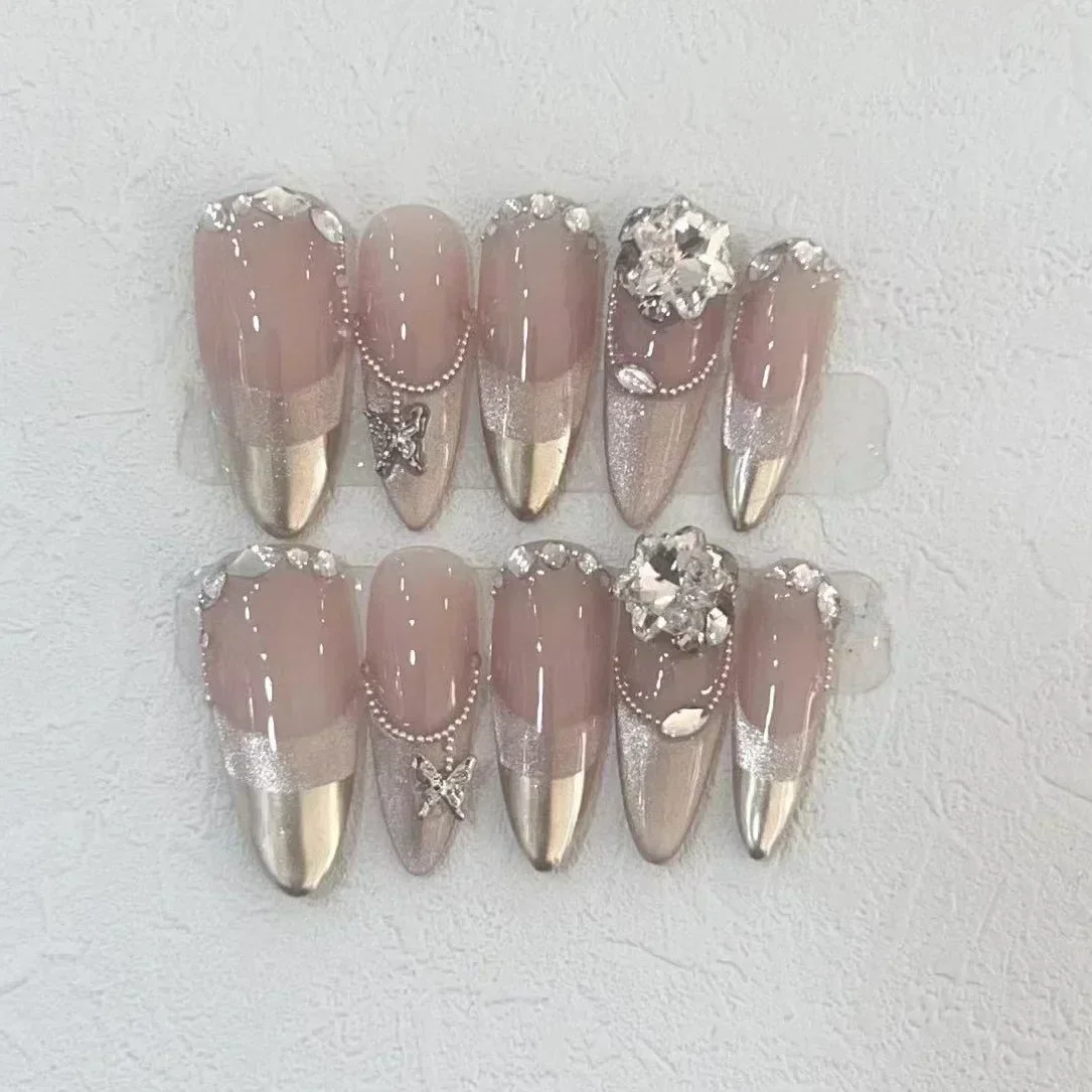 10Pcs Handmade Press on Nails  - đánh giá và giá Nail Art Flower
