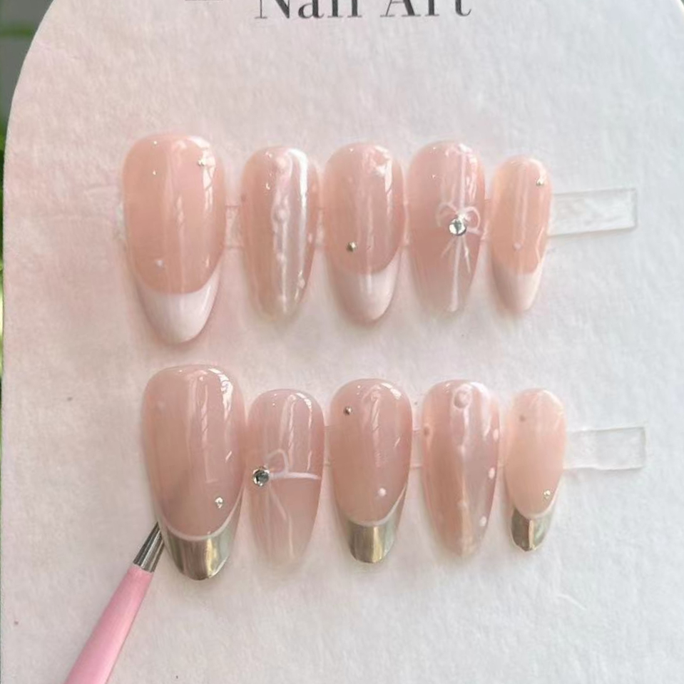 10Pcs Handmade Press on Nails  - đánh giá và giá Nail Art Flower