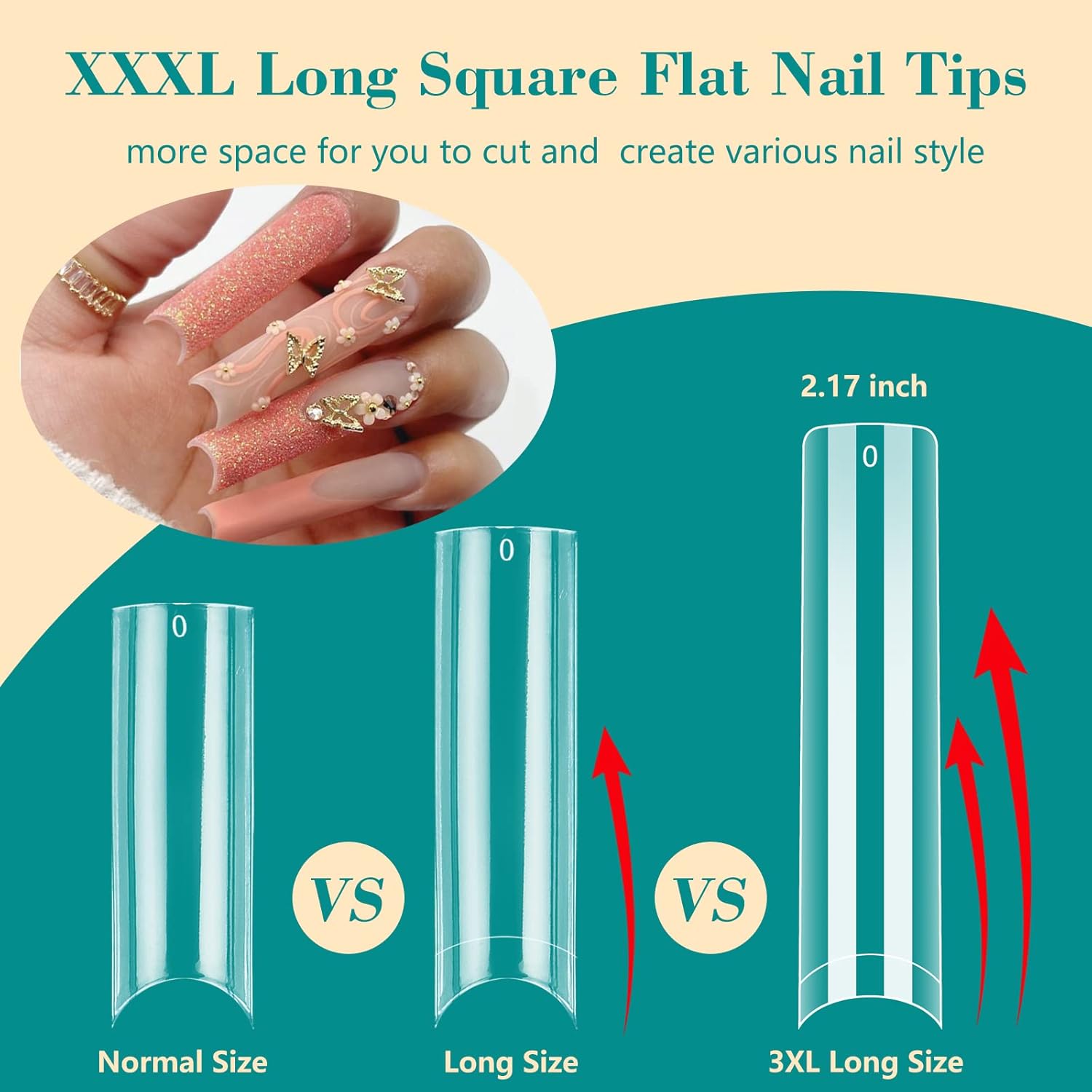 100 Cái/hộp XXL Thêm Thẳng Đầu - đánh giá và giá Nail Art Xxl