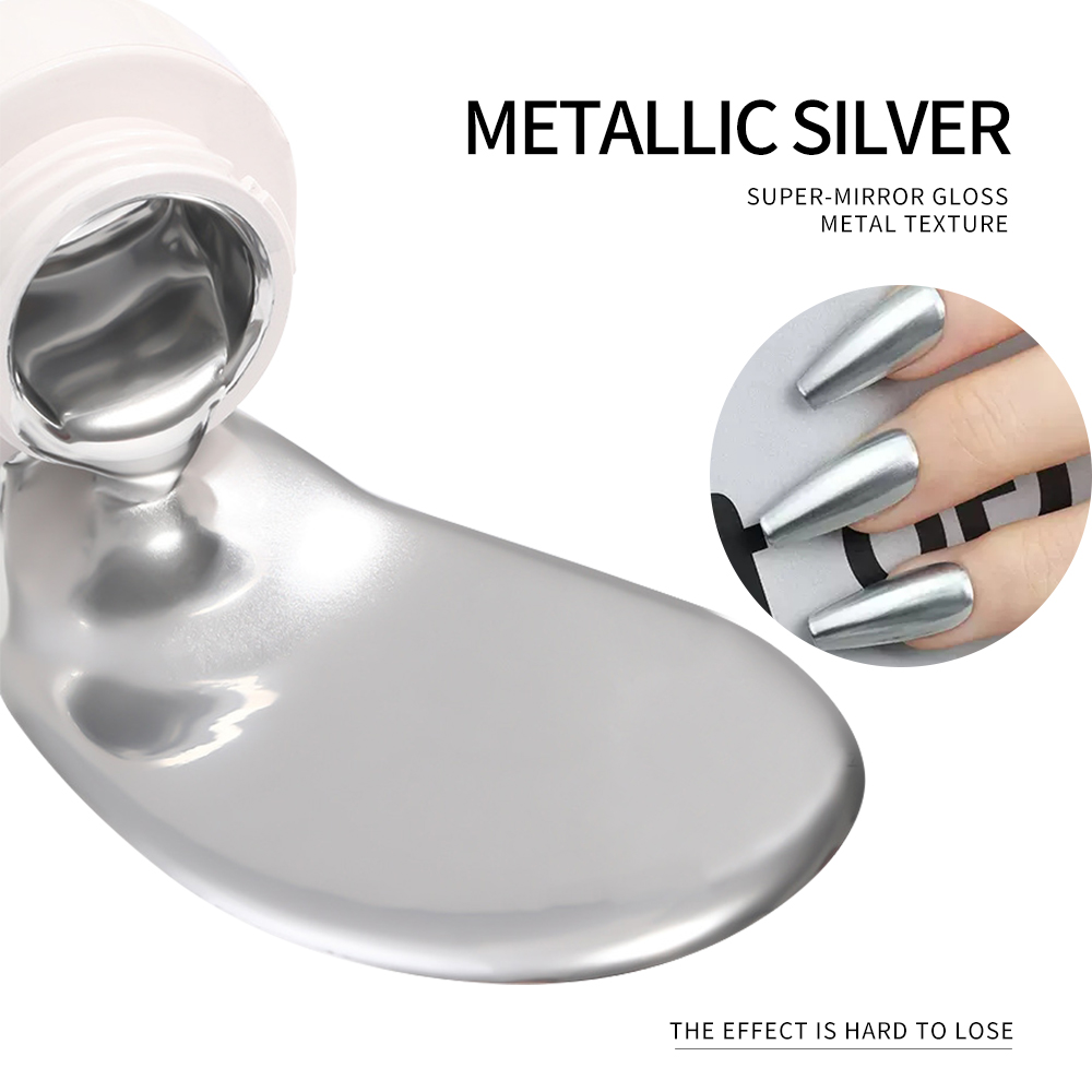 5ml Silver Gold Metallic Gel N - đánh giá và giá Nail Art Glossy
