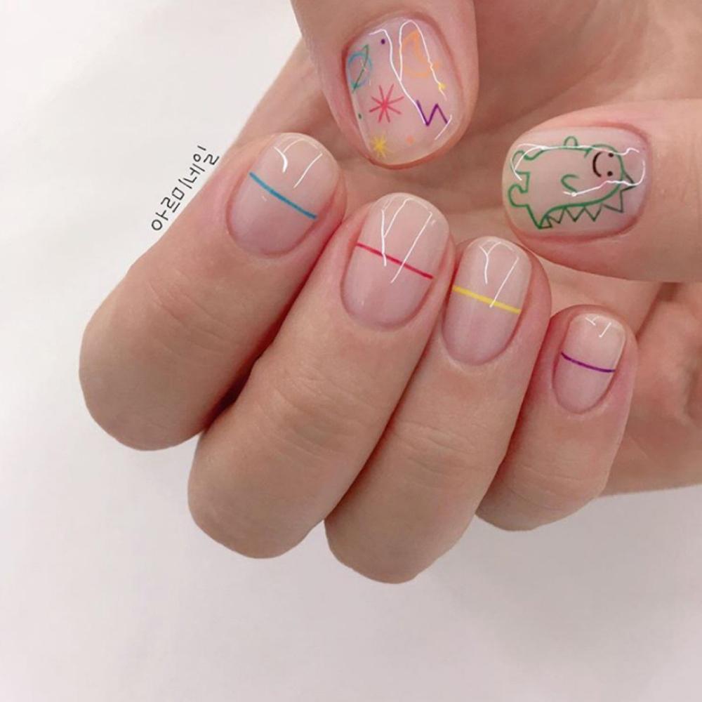 1 Chiếc Kawaii Khủng Long Móng - đánh giá và giá Nail Art One Stroke