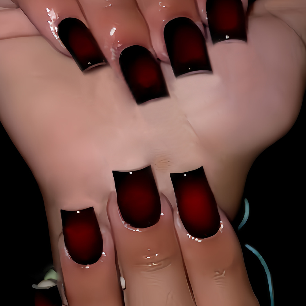 Short Square fake nails for wo - đánh giá và giá Nail Art Flower
