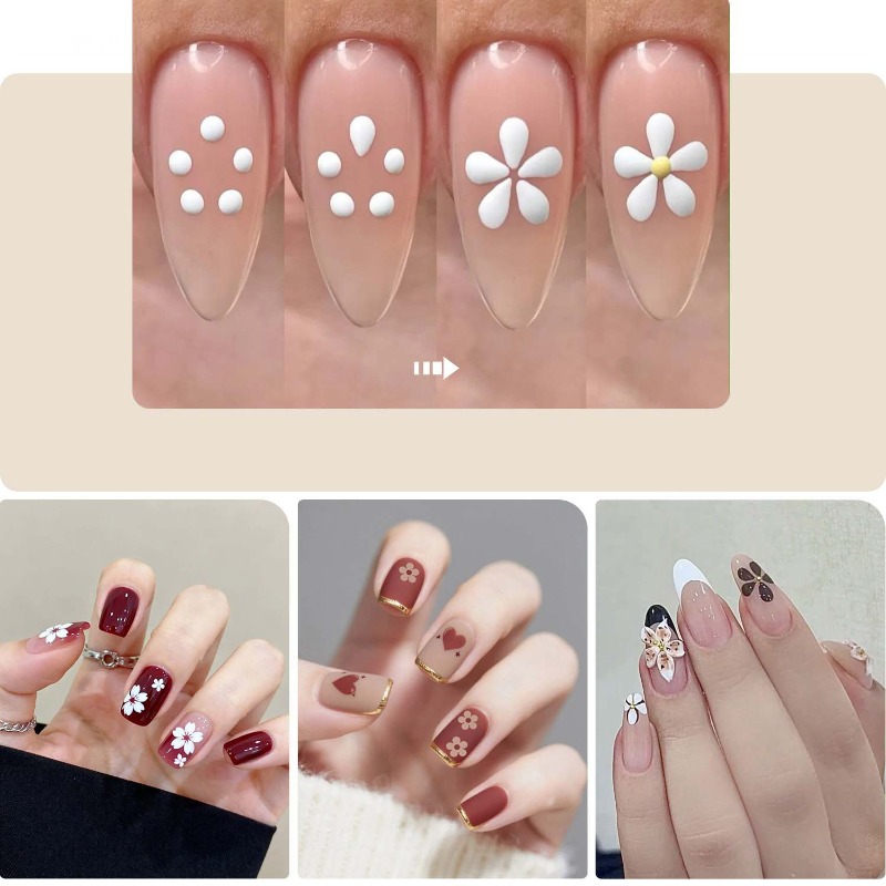 5 Petal Flower Nail Dotting Pe - đánh giá và giá Nail Art One Stroke