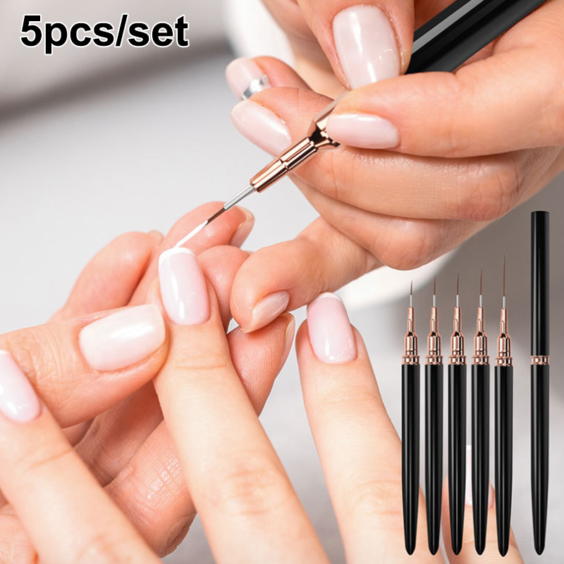 #5Pcs/Set Professional Nail Ar - đánh giá và giá Nail Art Brush Set