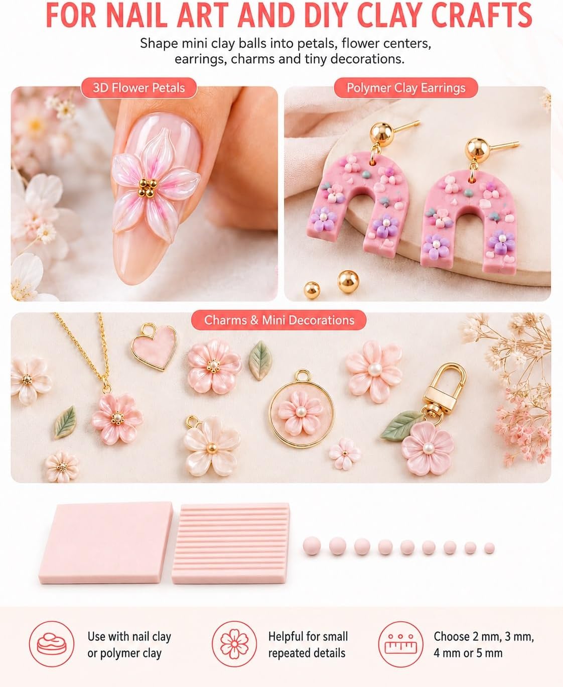 4PCS 3D Print Clay Gel Ball Ma - đánh giá và giá Nail Art Ideas