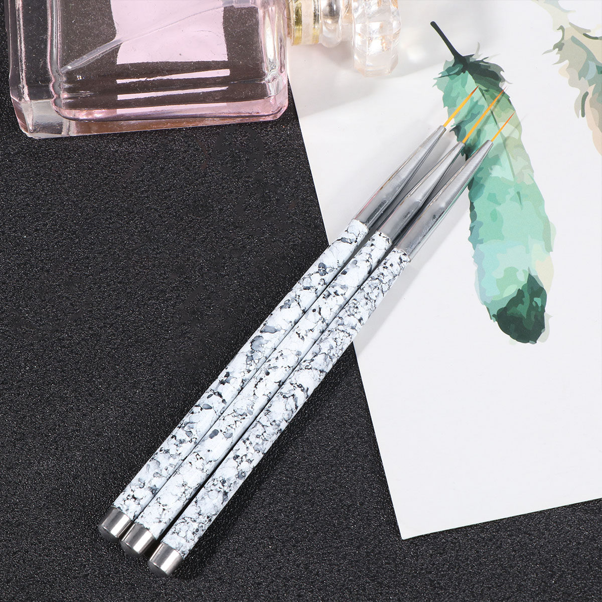 3Pcs Nail Art Liner Brushes Se - đánh giá và giá Nail Art Brush Set