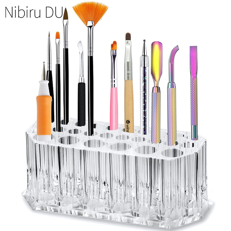 26 Holes Acrylic Nail Brushes  - đánh giá và giá Nail Art Brush Set
