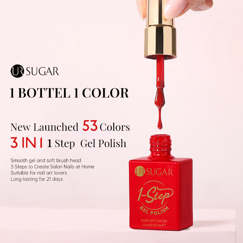 UR SUGAR 15ml Red 1-step Gel P - đánh giá và giá Nail Art One Stroke