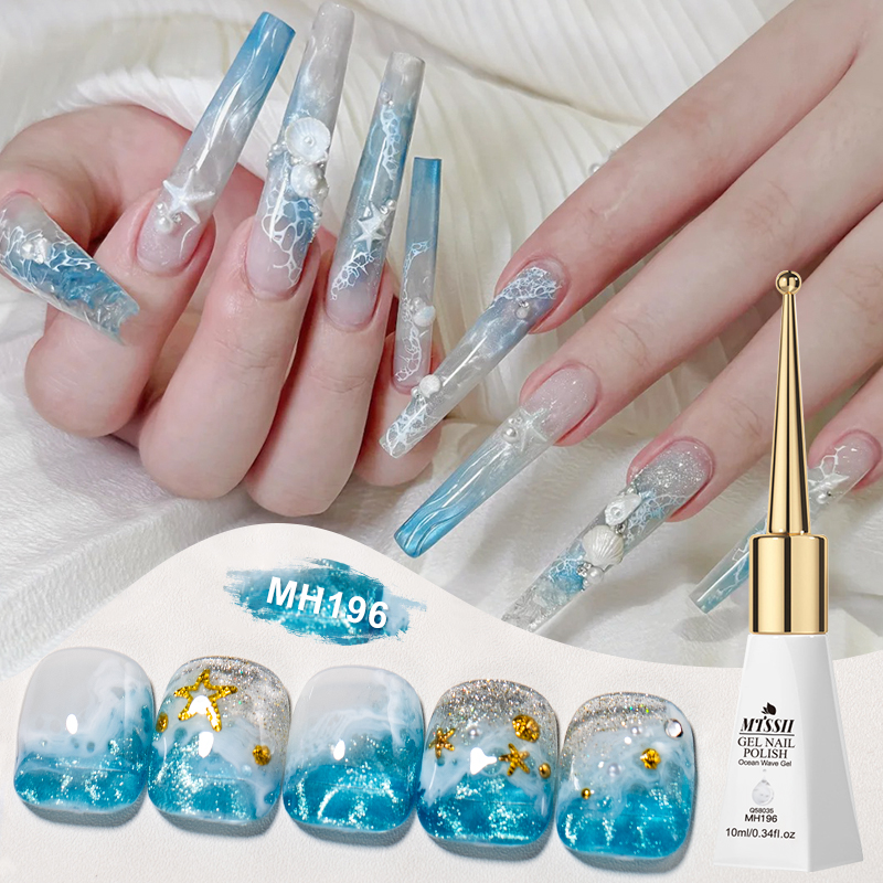 10ml Bubble Ocean Wave White G - đánh giá và giá Nail Art One Stroke