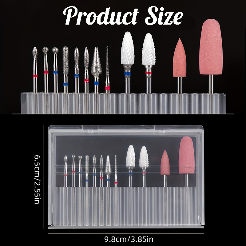 13PCS Nail Drill Bit Set 3/32  - đánh giá và giá Nail Art Brush Set