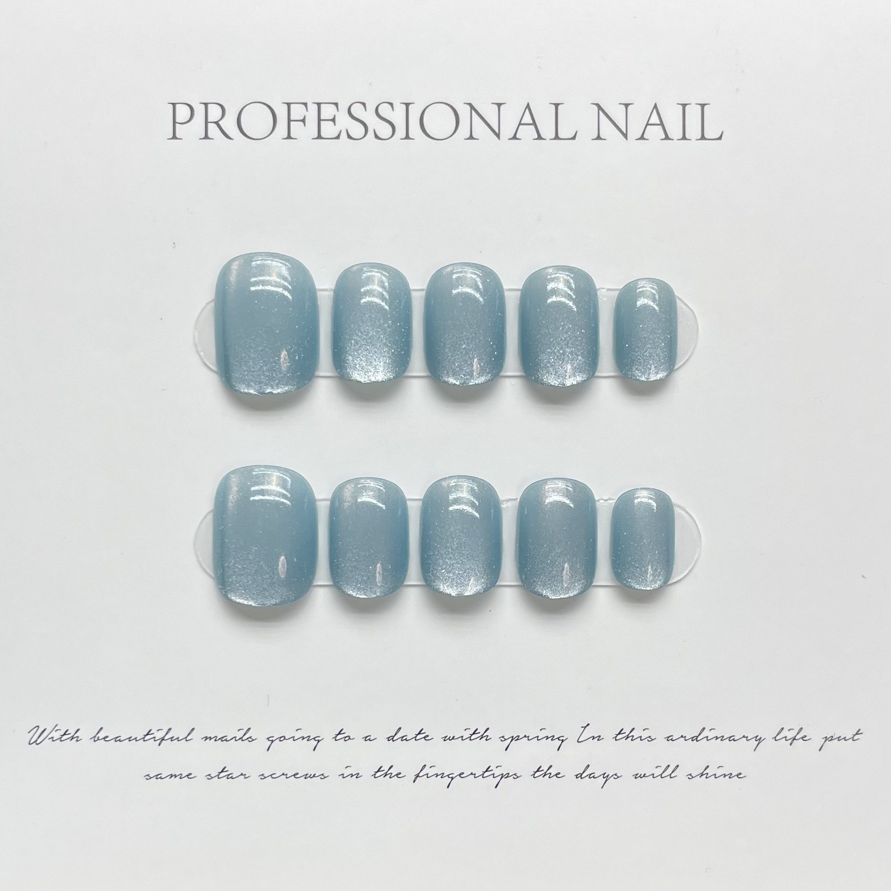 10pcs Aurora Chrome Press on N - đánh giá và giá Nail Art Glossy