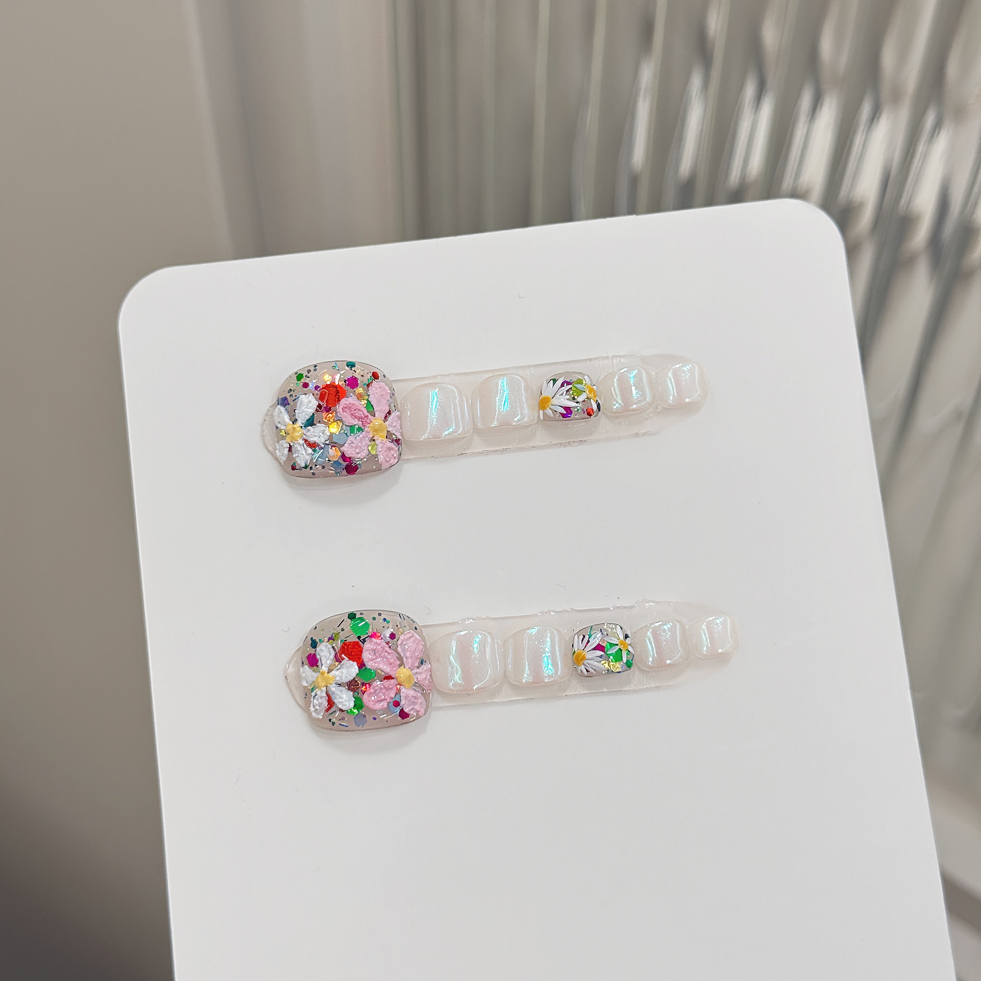 12pcs Handmade Press on Toenai - đánh giá và giá Nail Art Flower