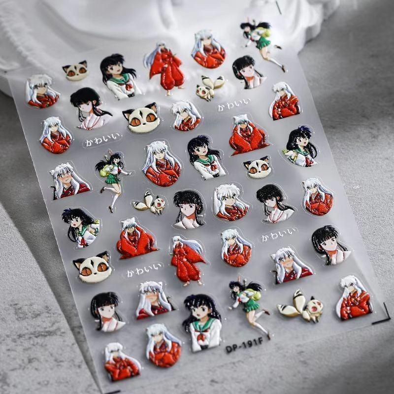 Inuyasha Relief Nail Stickers  - đánh giá và giá Nail Art One Piece