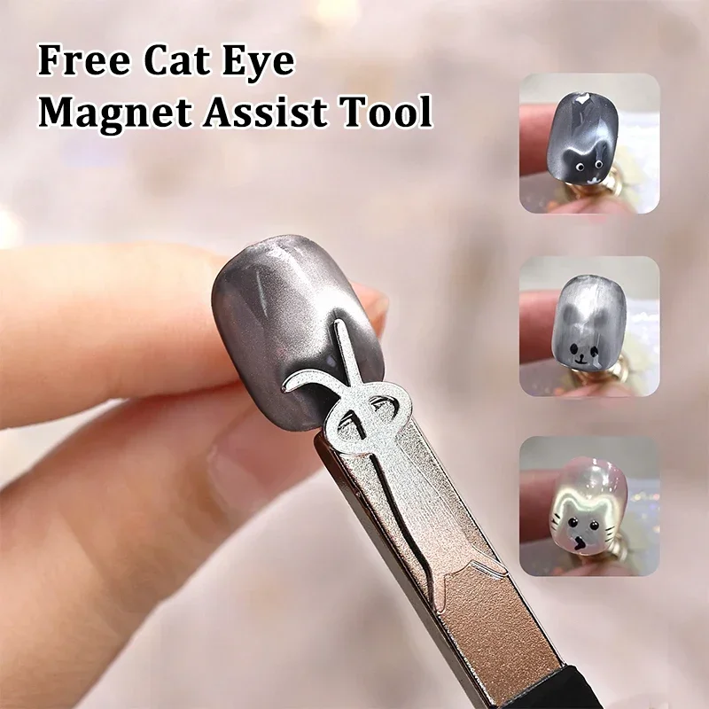 5PCS Rabbit Bear Cat Eye Magne - đánh giá và giá Nail Art One Piece