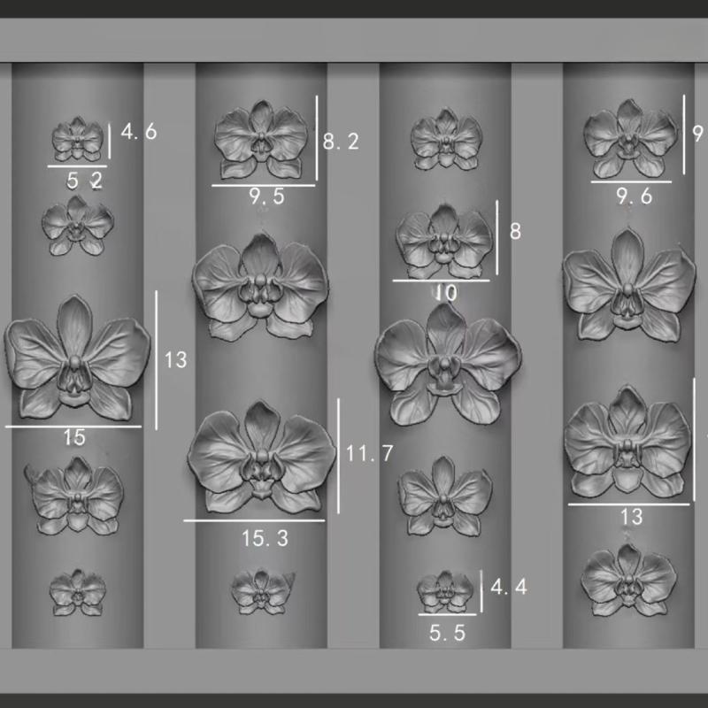 Z. 3D Phalaenopsis Flower Sili - đánh giá và giá Nail Art Zone