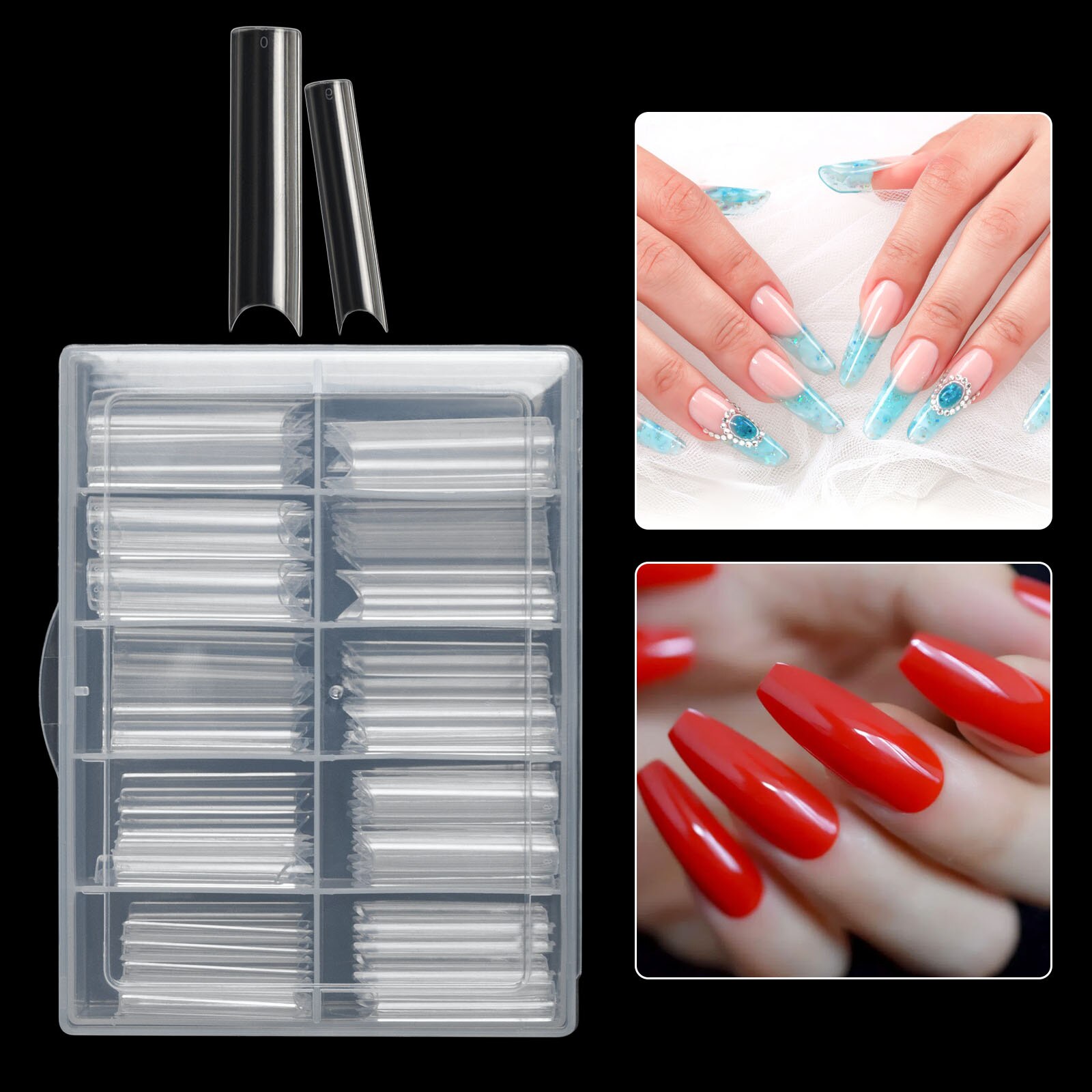 100 Cái/hộp XXL Thêm Thẳng Đầu - đánh giá và giá Nail Art Xxl