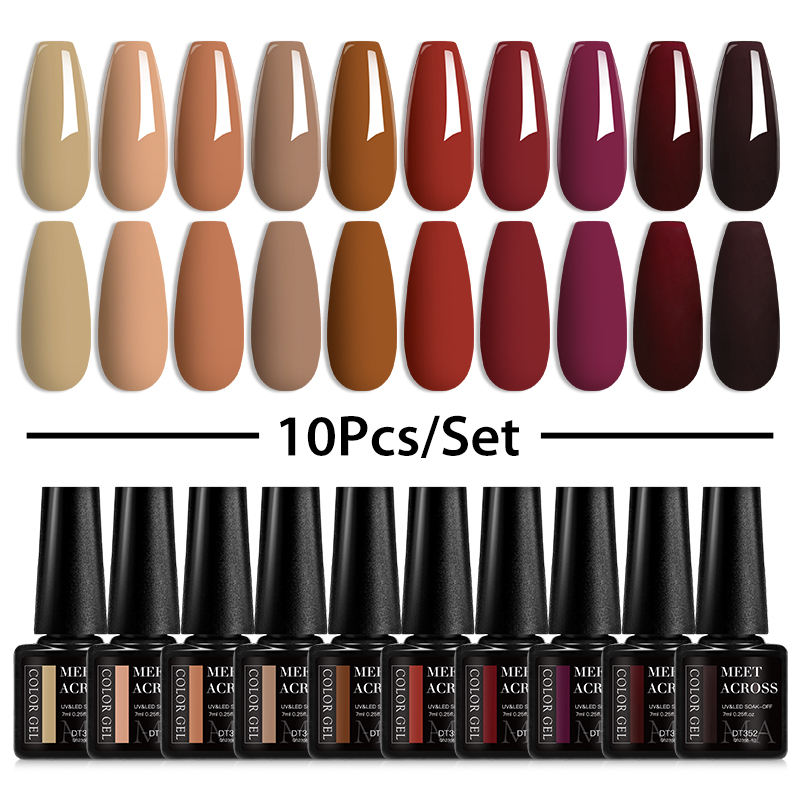 10/12Pcs Gel Nail Polish Set C - đánh giá và giá Nail Art Glossy