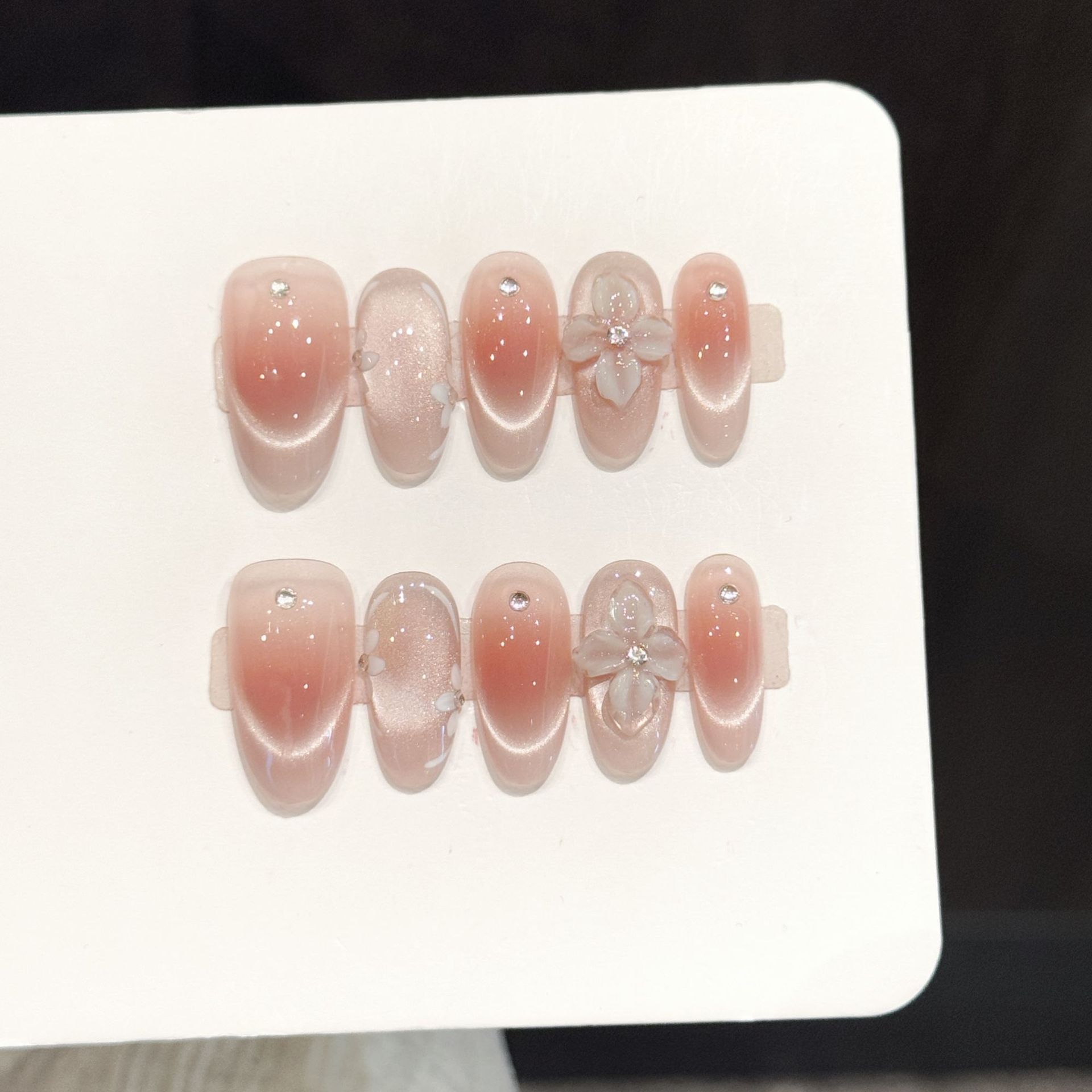 10pcs Handmade Press On Nails  - đánh giá và giá Nail Art Flower
